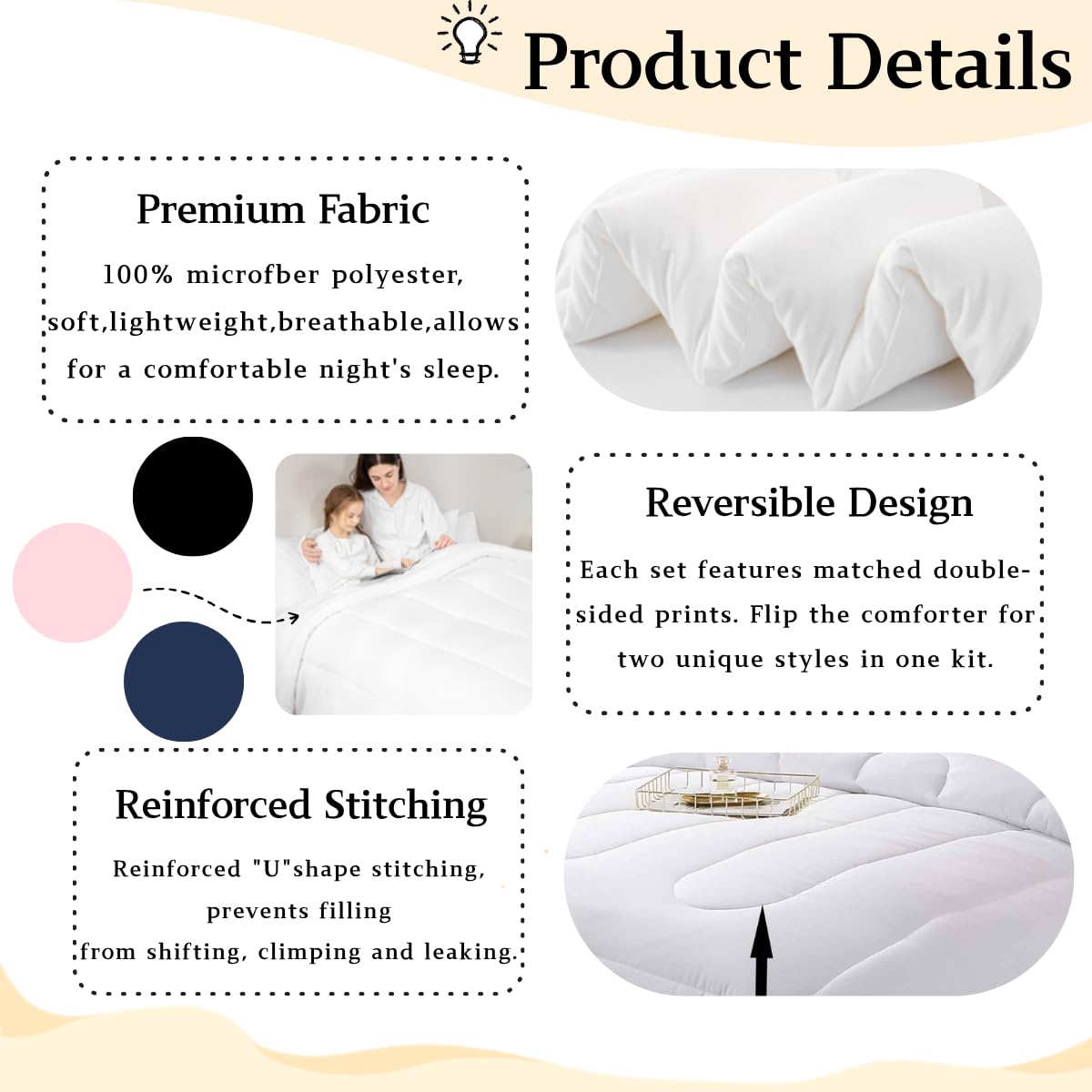 jejeloiu Chinese Ink Painting Comforter Set All Season Cherry Blossom Bedding Set with 2 Pillow Cases Mountain Microfiber Kids Queen Bedclothes Japanese Style Bedroom Decor Duvet Quilt Breathable Soft