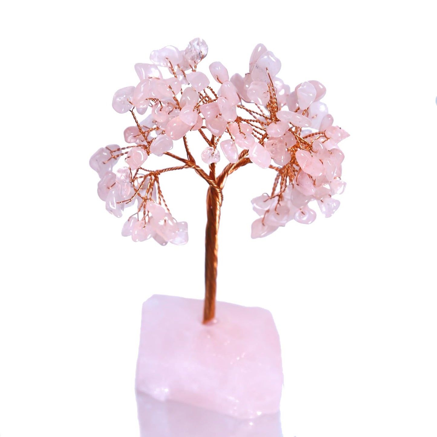 TPXNLP Chakra Healing Crystals Tree Amethyst Pink Quartz Twinkling Tree Good Luck Feng Shui Sculptures Decoration,Gift for Anniversary,Sister Birthday,5" Height