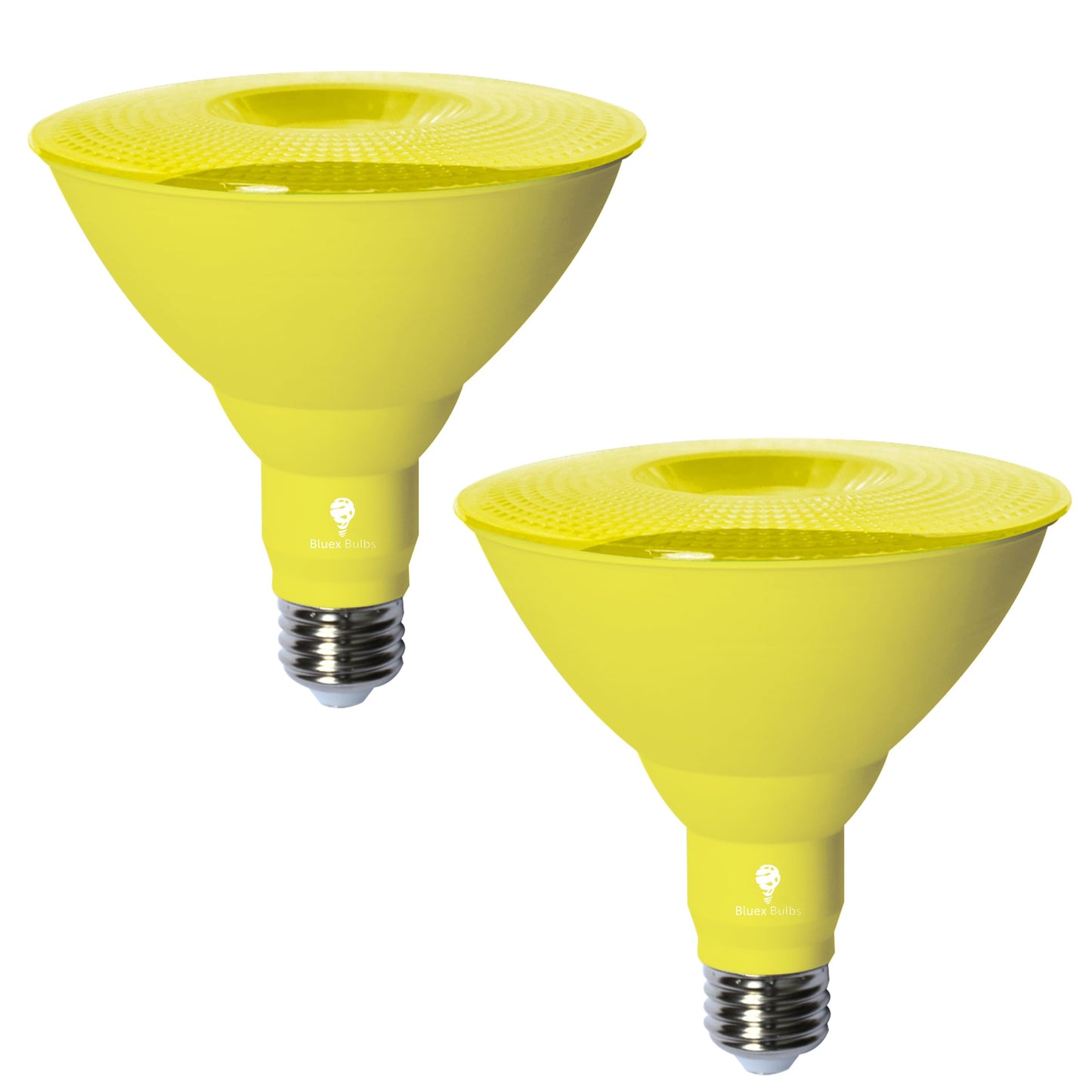 Bluex Bulbs Par38 LED Flood Light Bulb - 18W (120Watt Equivalent) - Dimmable - E26 Base - LED Lights, Party Decoration, Porch, Home Lighting, Holiday Lighting, Flood Lights (Yellow, 2 Pack)