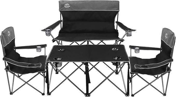 Oversized 4 Pcs Camping Chair Set