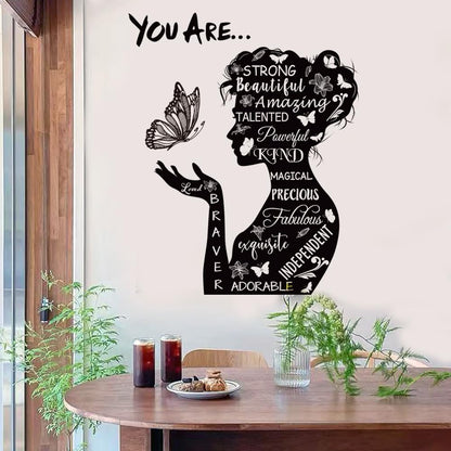 Inspirational Wall Decals Motivational Quote Wall Stickers Peel and Stick Wall Decor Motivational Saying Positive Wall Sticker for Girls Living