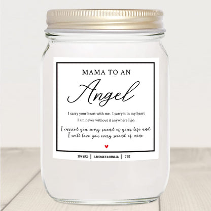You Nique Designs Miscarriage Candle for Mothers, 7 Ounces, Loss of Baby Sympathy Gifts, Infant Loss Memorial Gifts, White All Natural Soy Vegan Aromatherapy Candles for Home (Lavender & Vanilla)