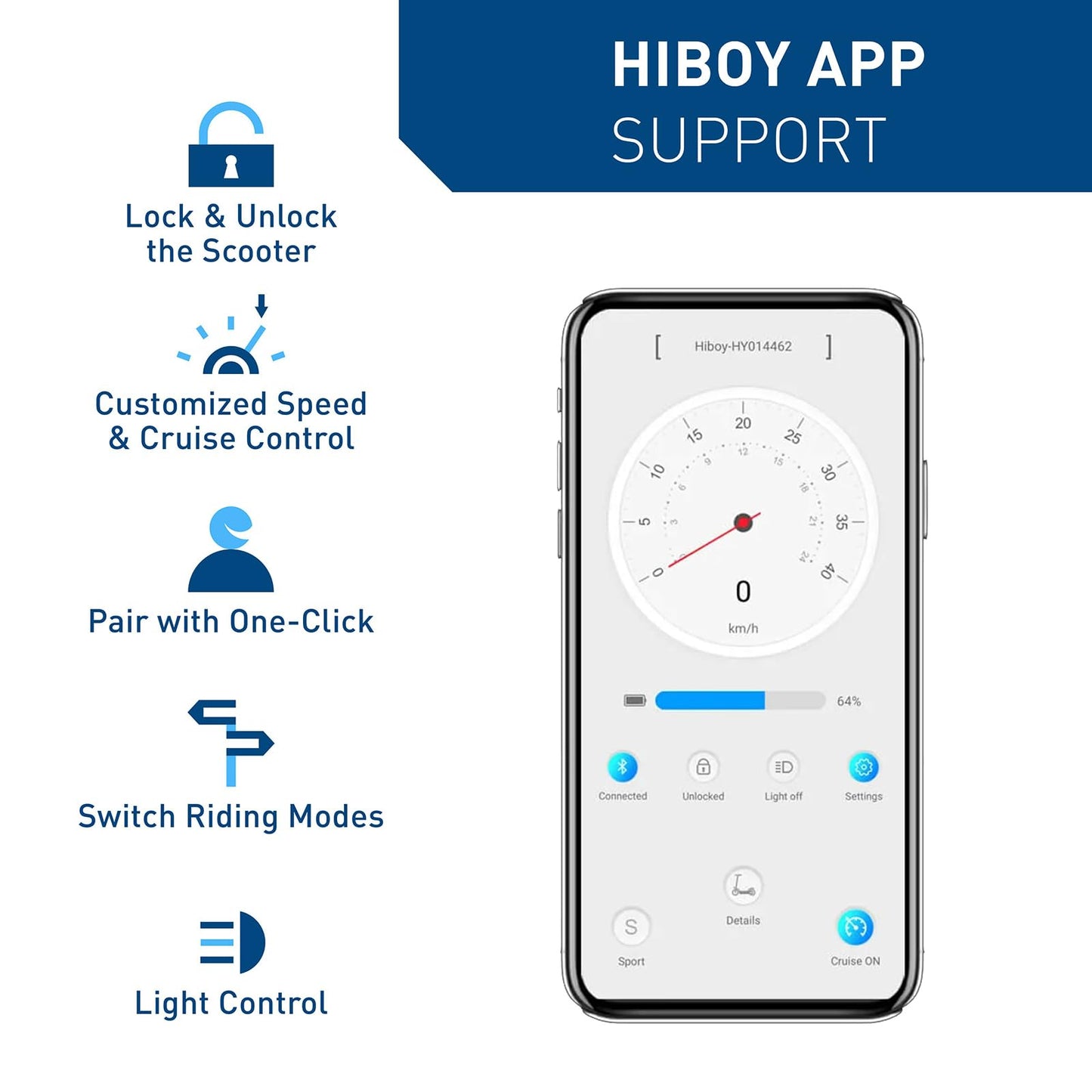 Hiboy S2 Pro Electric Scooter, 500W Motor, 10" Solid Tires, 25 Miles Range, 19 Mph Folding Commuter Electric Scooter for Adults