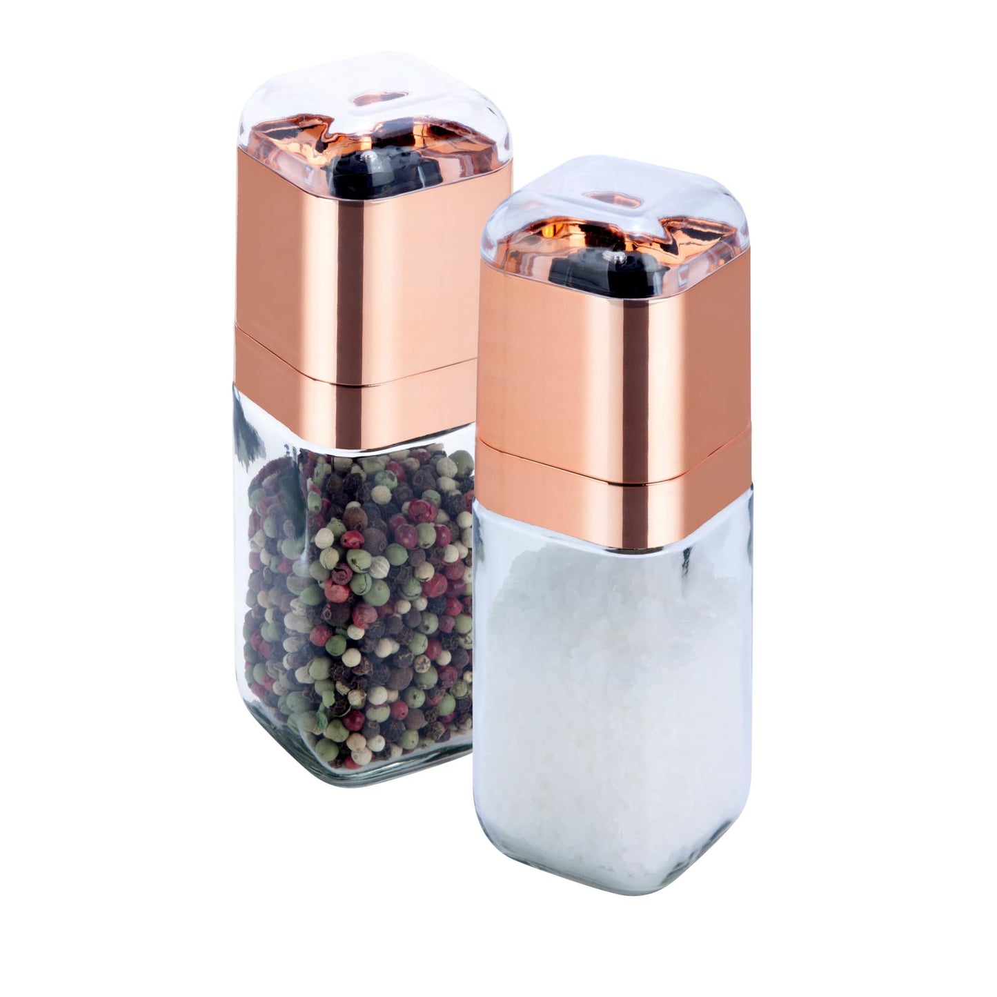 Honey-Can-Do 2-Piece Spice Mill Set, Rose Gold