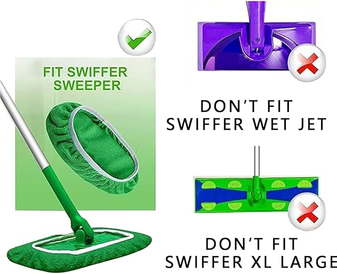 4 Pack Reusable Microfiber Mop Pads