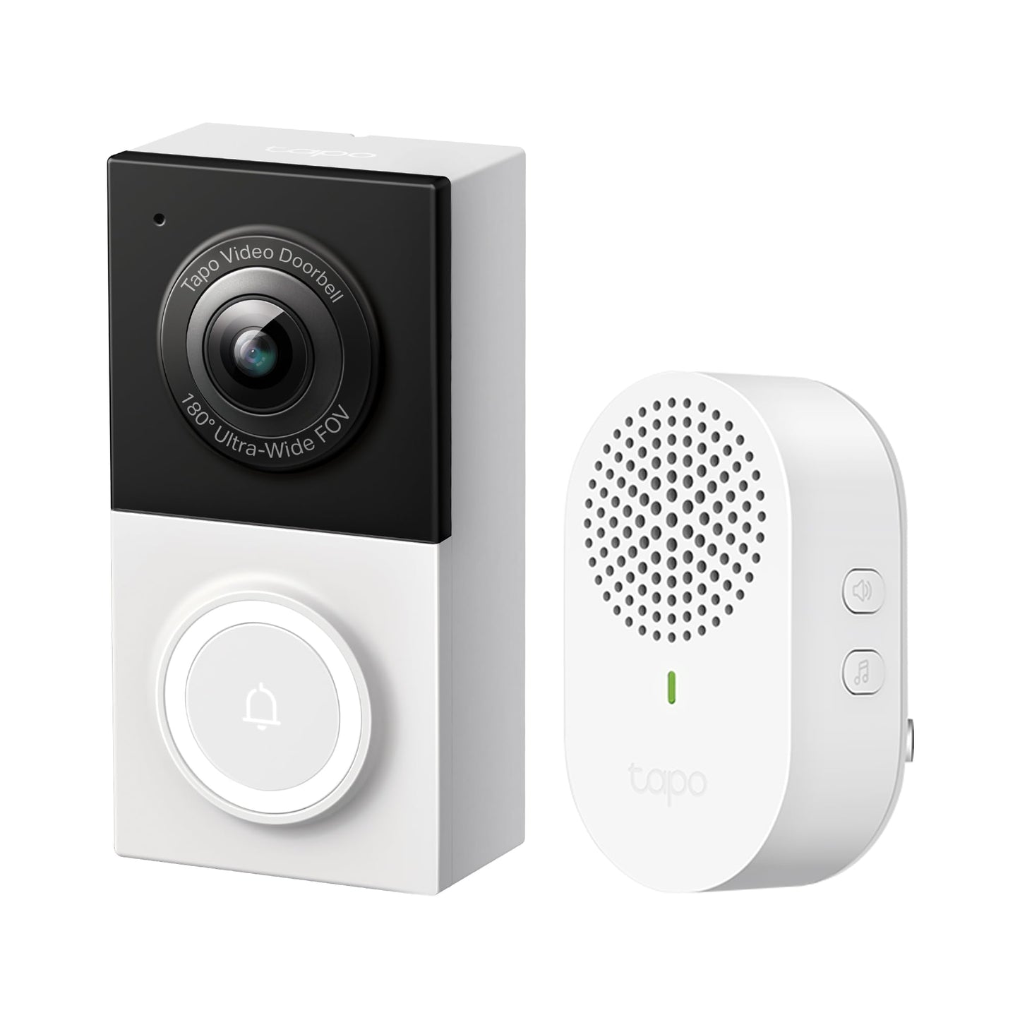 Tapo Smart Video Wireless Doorbell Camera - 2K, 160° Ultra-Wide View, Up to 180 Days Battery, Alexa, Google Assistant Compatible, Free AI Person Detection, IP54, SD/Cloud Storage, D205