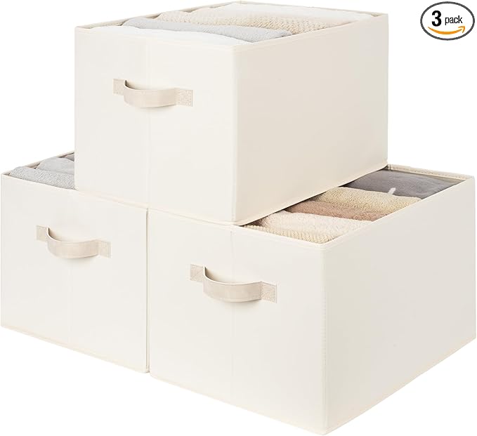 StorageWorks Fabric Closet Organizers and Storage Bin, Foldable Shelf Baskets