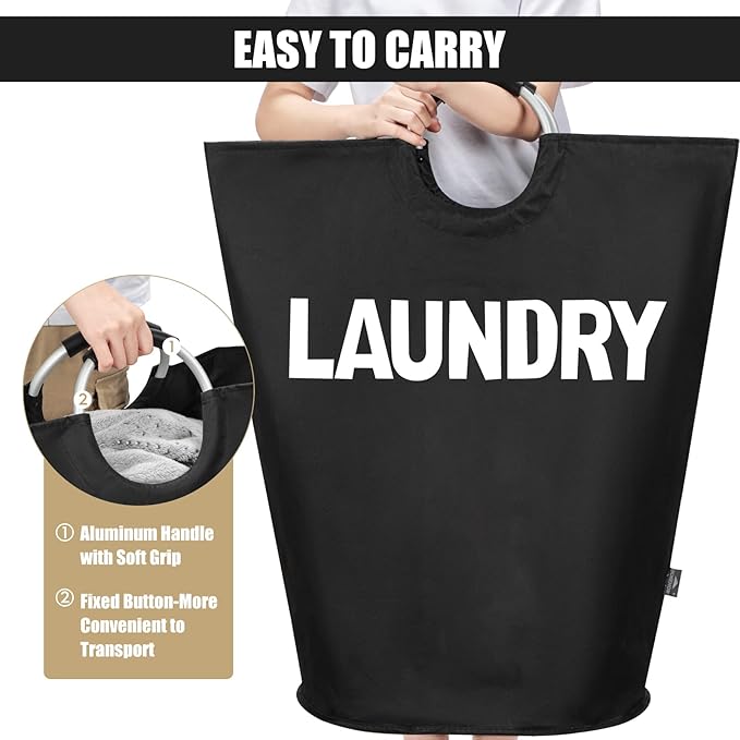 DOKEHOM 160L XX-Large Laundry Basket, Collapsible Laundry Bag, Foldable Laundry