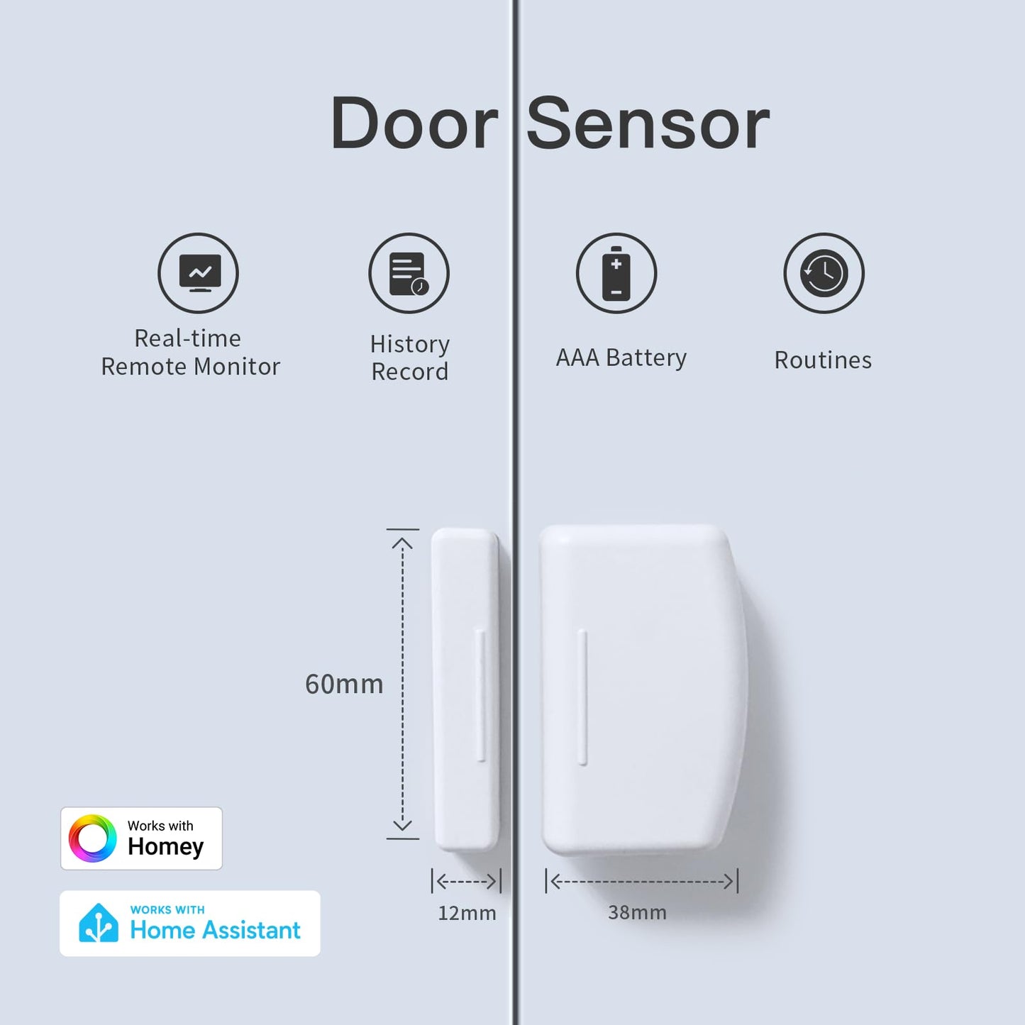 THIRDREALITY Zigbee Contact Sensor, Door and Window Monitor, Home Automation, Works with Home Assistant, SmartThings, Aeotec, Homey, Hubitat or Echo Devices with Build-in Zigbee Hub,hub Required