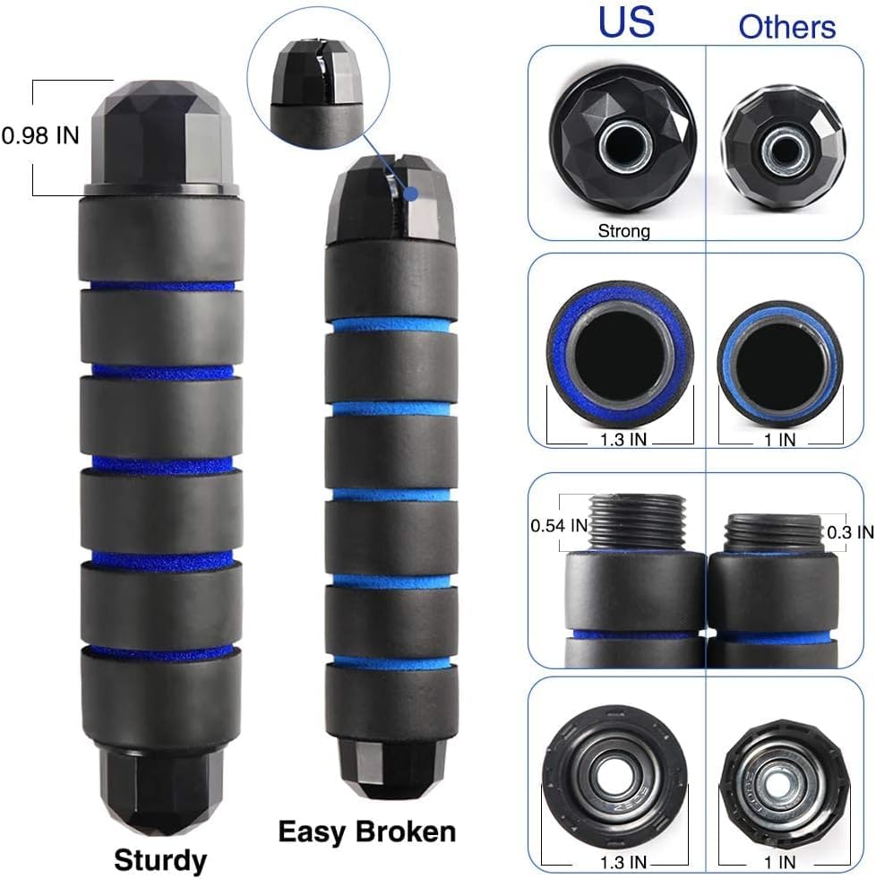 Two pack Jump Rope Skipping Rope for Rope Skipping, Speed Jump Rope for Exercise,Jump Rope for Kids Men Women for Fitness (Red and Blue)