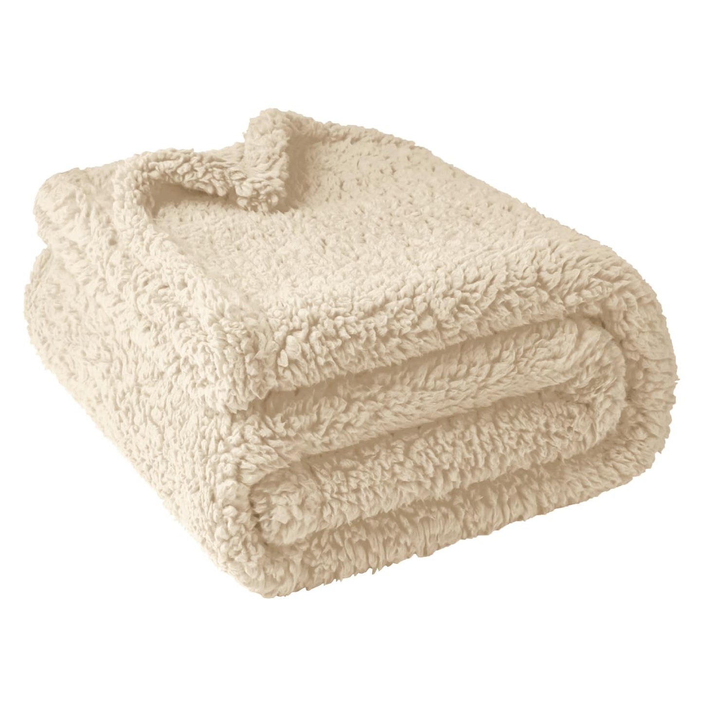 furrybaby Premium Soft Dog Blanket for Medium Small Dogs Puppy Cat Washable Sherpa Fleece 100x120 cm Pet Throw for Bed Furniture Couch Sofa Protection(Large, Beige Blanket)