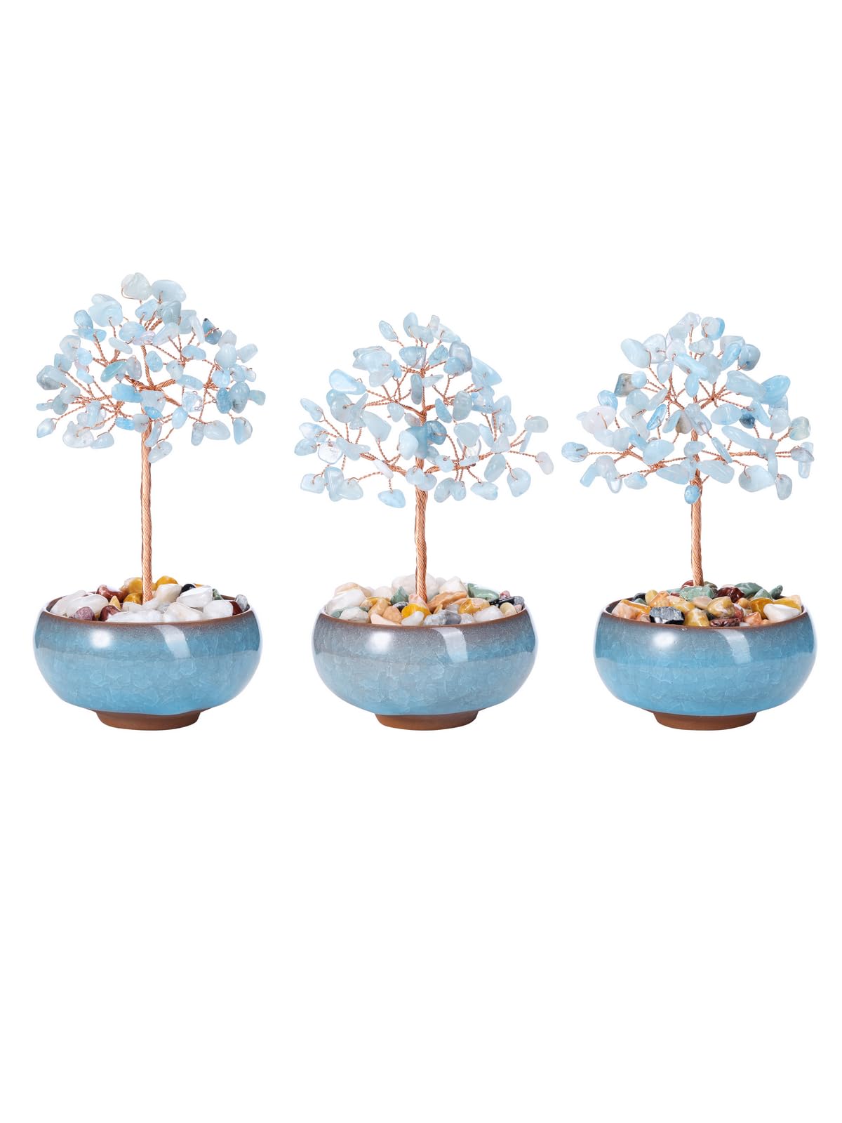 PESOENTH Crystal Tree Aquamarine Tree of Life Crystal Gifts for Women Mom