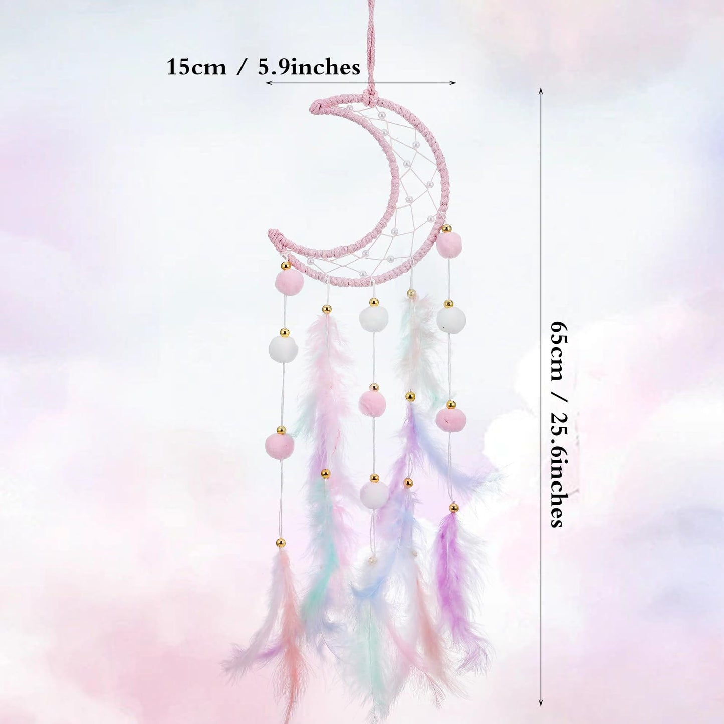 Star Moon Dreamcatcher 3pcs, Teen Girl Room Decor,Macrame Wall Hanging,4~10 Year Old Girl Gift Ideas, for mom, Boho Dream Catcher for Women, Grandma Gift,Daughter