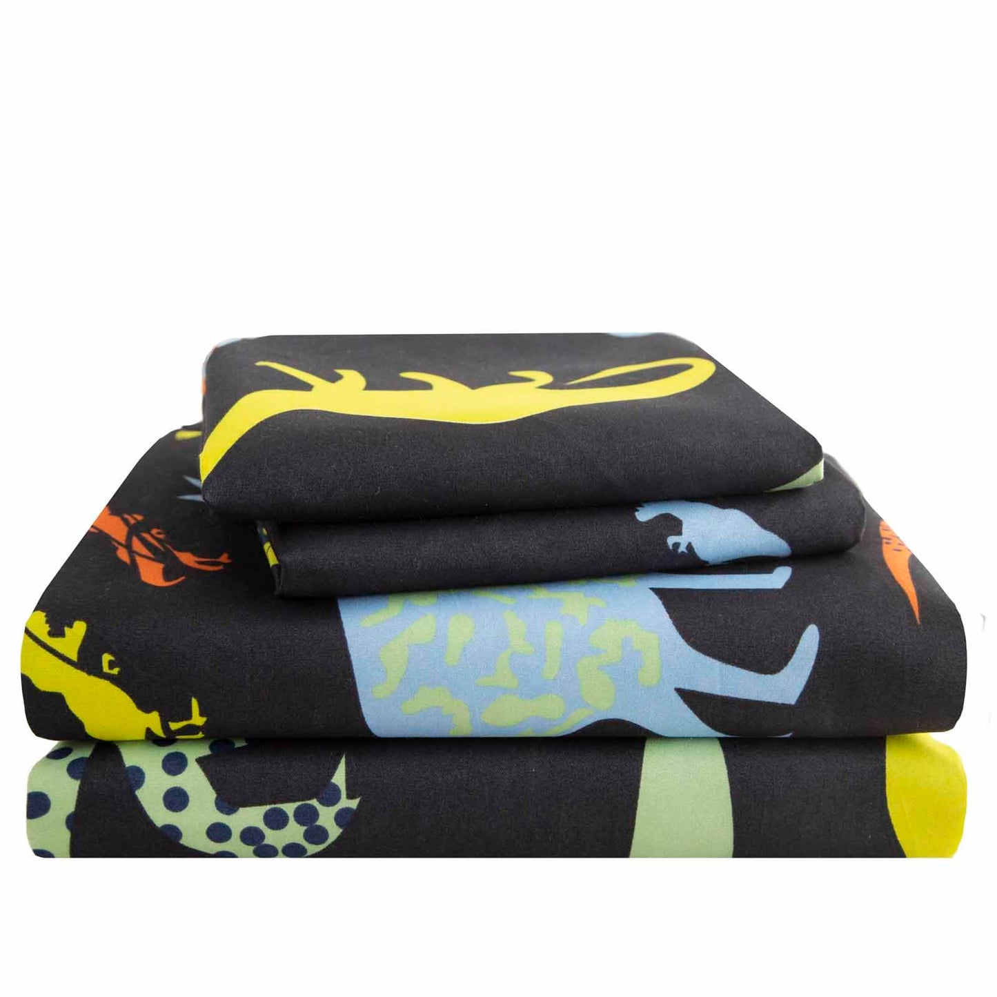 SDY 4 Pieces Dinosaur Sheets Queen, Soft Dinosaur Microfiber Bed Sheets for Boys, Girls, Kids and Toddler, Bed in A Bag with 1 FittedSheet+ 1 Top FlatSheet + 2 Pillowcases