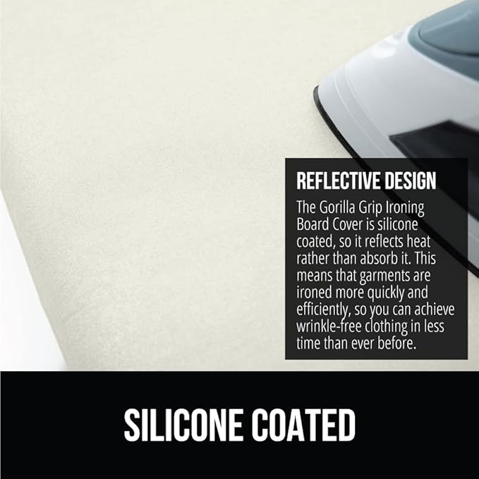 GORILLA GRIP The Original Ironing Board Cover and Pad, Silicone Coating