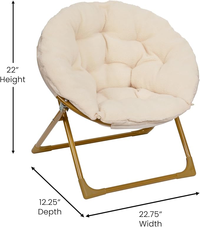 Flash Furniture Gwen Kids Cozy Mini Folding Saucer Chair