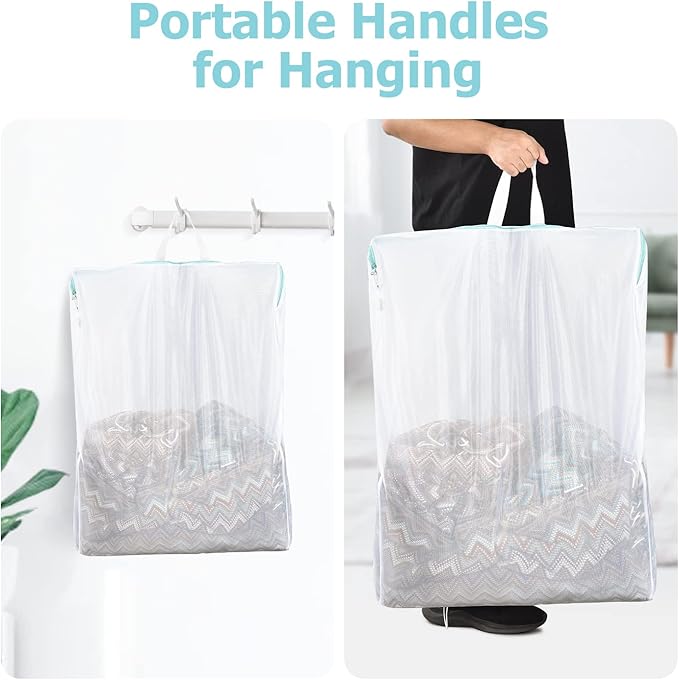 OTraki Large Mesh Laundry Bags 24x32 inch Hanging Delicates Mesh Laundry Bag