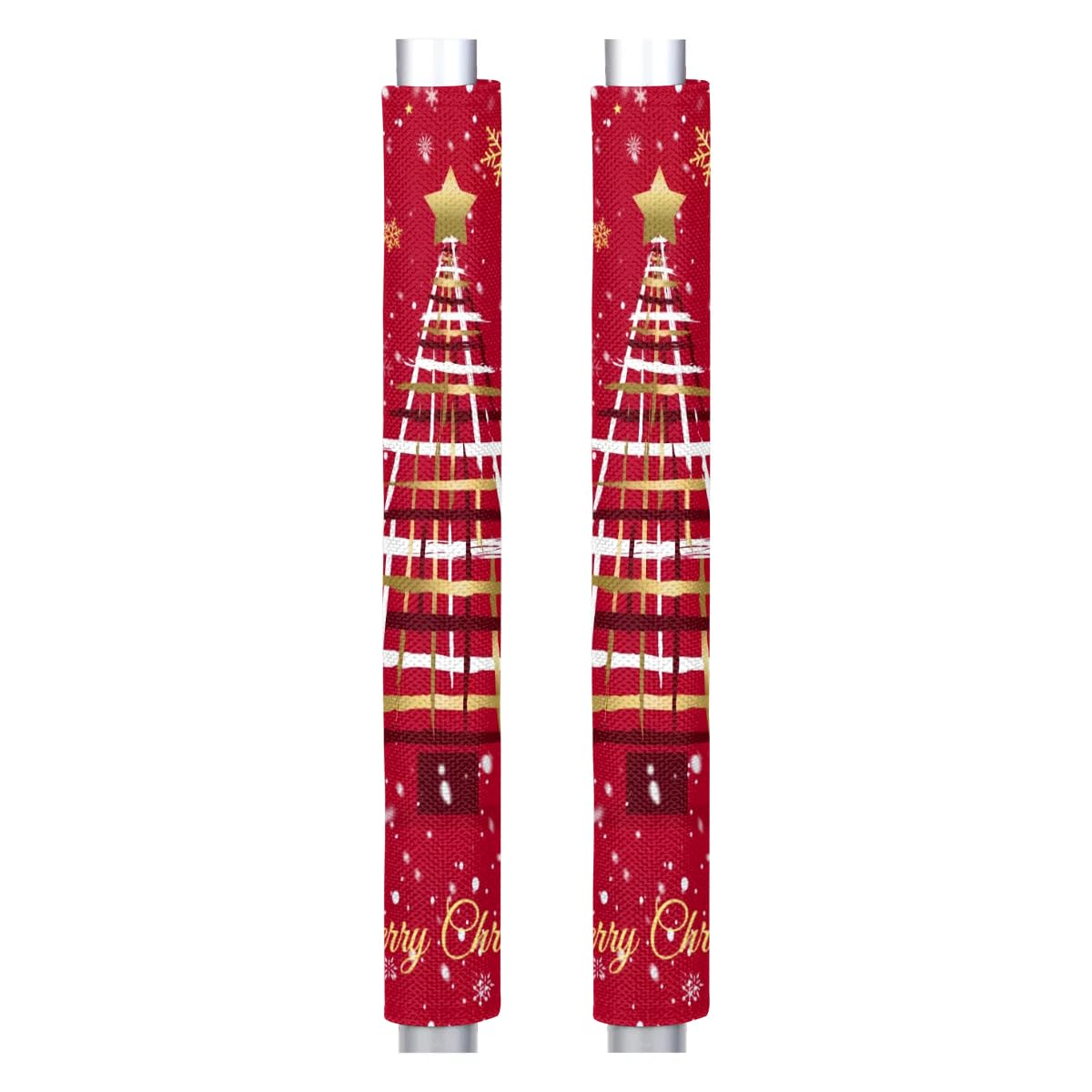 PATTERNFUL Christmas Tree Refrigerator Door Handle Covers, Microwave Fridge Handle Covers Set of 2, Kitchen Appliance Decor Handles Protector for Ovens, Dishwashers