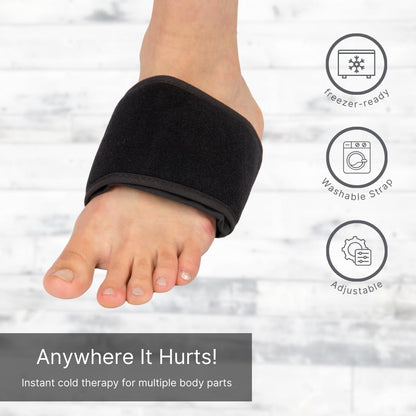 NatraCure Cold Therapy Wrap w/ 20" Strap - 2 Pack (Small Reusable Gel Ice Pack Compress for Injuries and Pain Relief, Hand, Arch of Foot, Wrist, Elbow, Arthritis, Neuropathy) - 715-20 CAT2PK