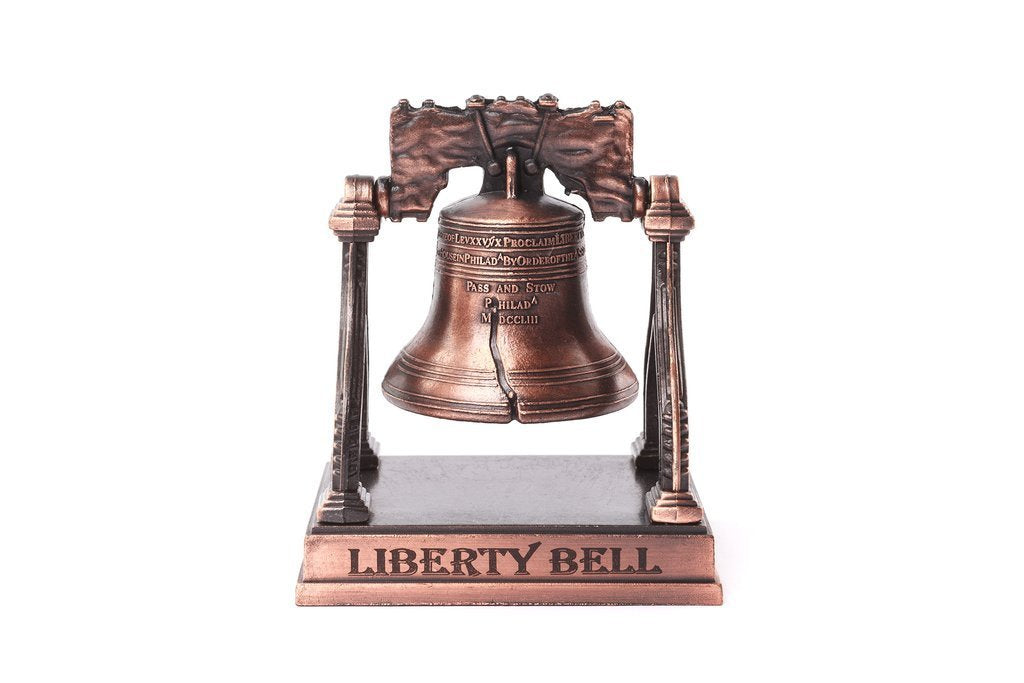 Generic Liberty Bell with Metal Stand, Copper, Classic, Decorative Figurine