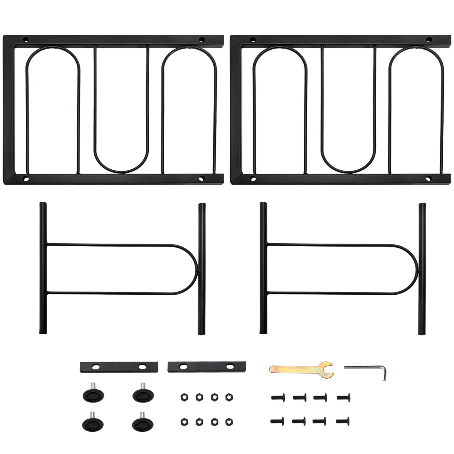 YIMITEE 2 Pack Metal Plant Stand Indoor Outdoor, 1 Tier Heavy Duty Flower Pot Stands, Space-Saving Ladder Planter Holder, Decorative Flower Display Rack for Patio Living Room Garden Corner Balcony