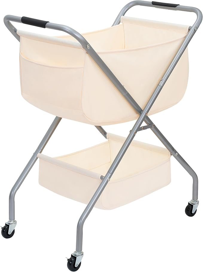 STORAGE MANIAC Collapsible Laundry Cart