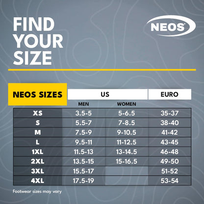 NEOS 10" Villager Mid All-Season Nylon Overboots, Black, Size Medium, Wind Resistant and Waterproof Boot Covers, Lightweight, Comfortable Fit, No-Slip Superlight Outsole