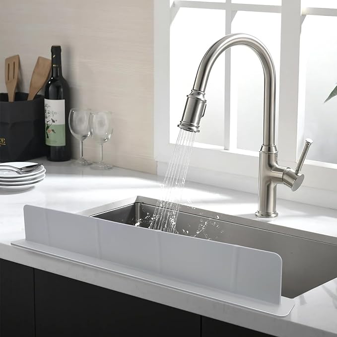 EEEKit Silicone Kitchen Sink Splash Guard, Sink Splash Protector