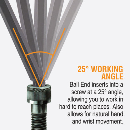 BONDHUS, BSX6MM BALLDRIVER HEX Set 1.5MM-5MM, 10686