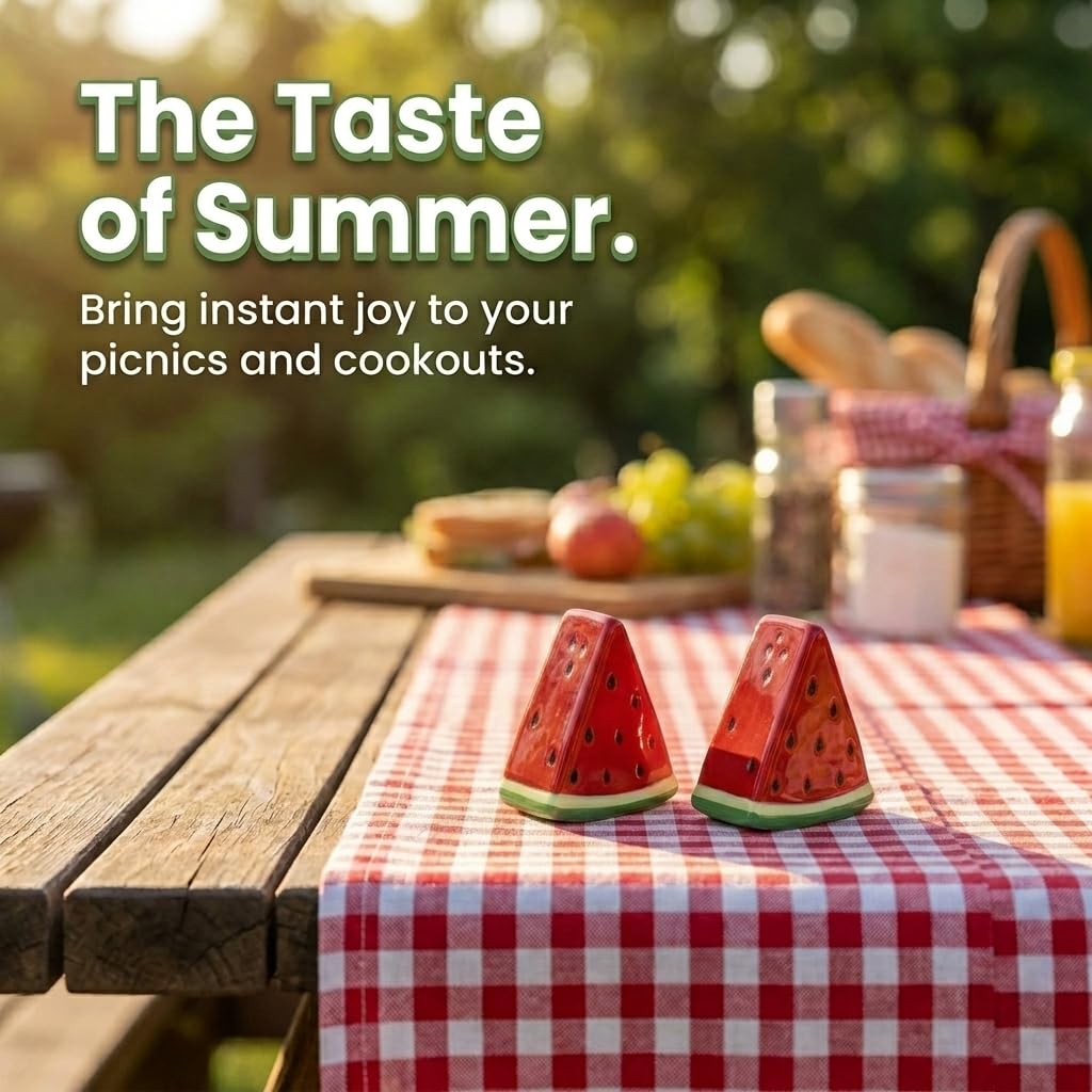 The Bridge Collection Watermelon Salt and Pepper Shaker Set for Summer
