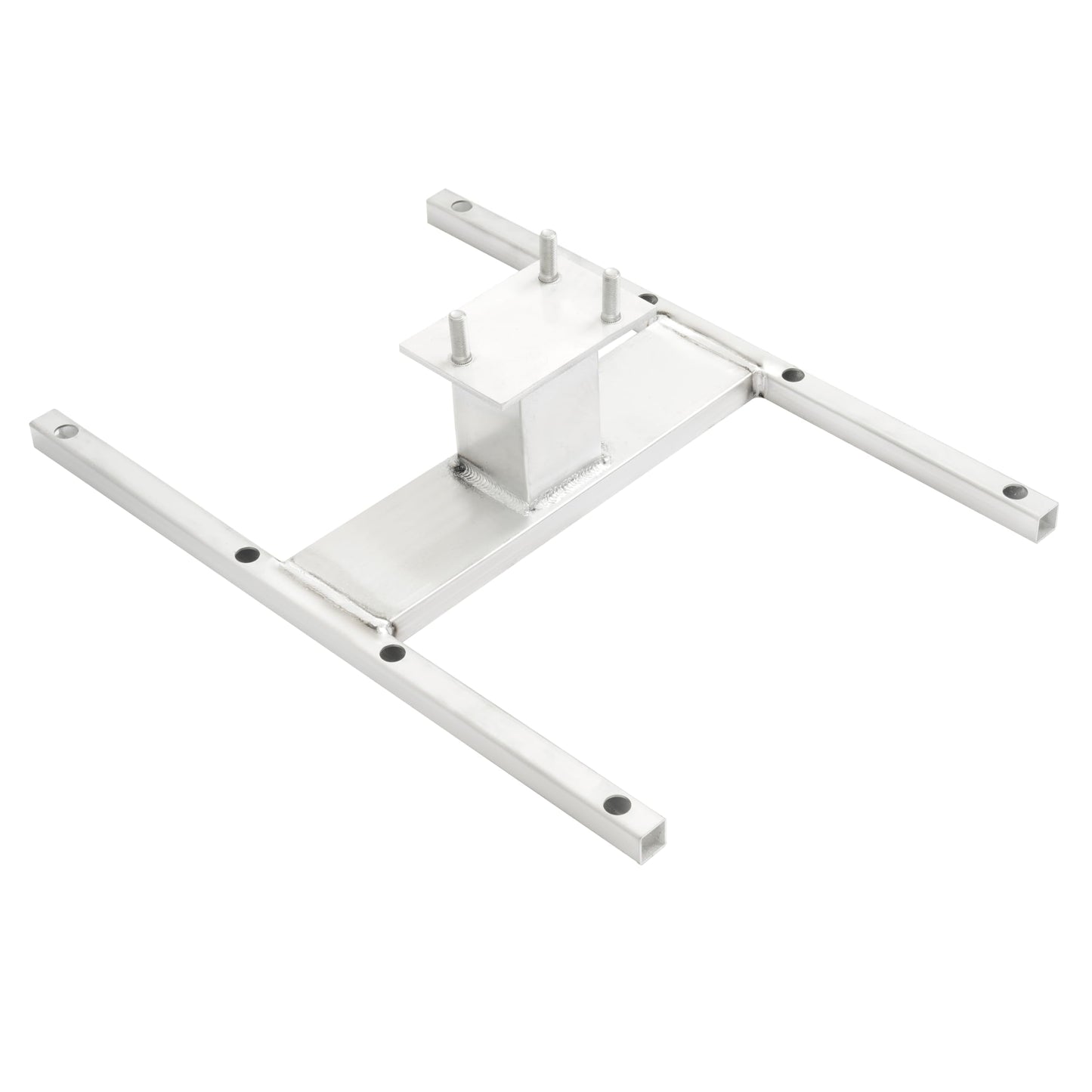 ALMULOO H-Mount Spare Tire Carrier Compatible with Standard 5 on 4.5" Common Trailer Wheel Bolt Pattern Silvery Aluminium