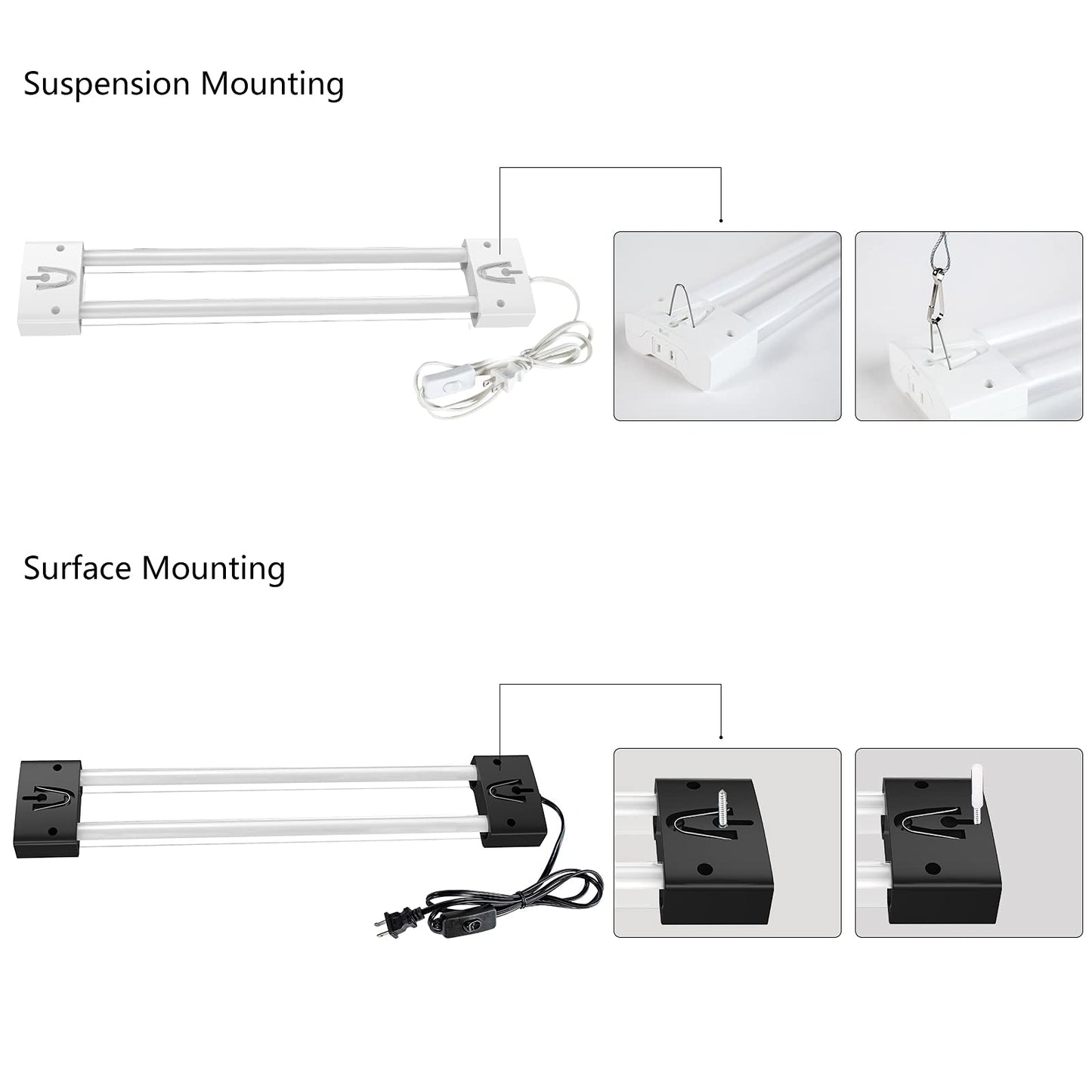 METRYEE LED Grow Lights 16W Full Spectrum Integrated Growing Lamp Lighting Fixtures with High PPFD for Greenhouse Hydroponic Indoor Plant Seedling Veg and Flower