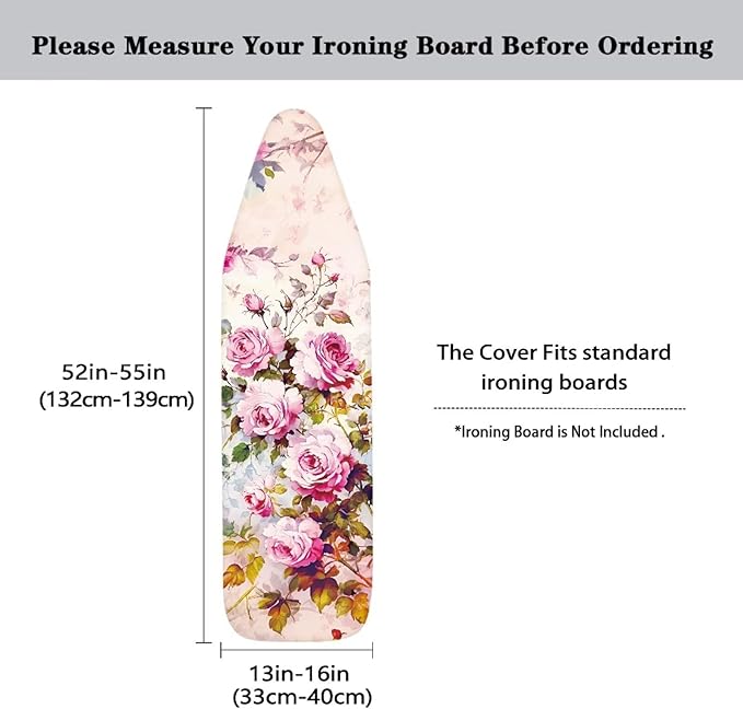 Ironing Board Cover, Stylish Iron Board Covers Standard Size Padding Decorative