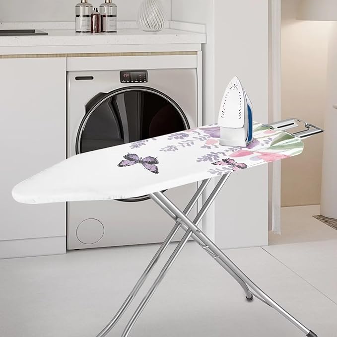 Butterfly Leaves Ironing Board Cover and Pad，Non Stick Resist Scorching and