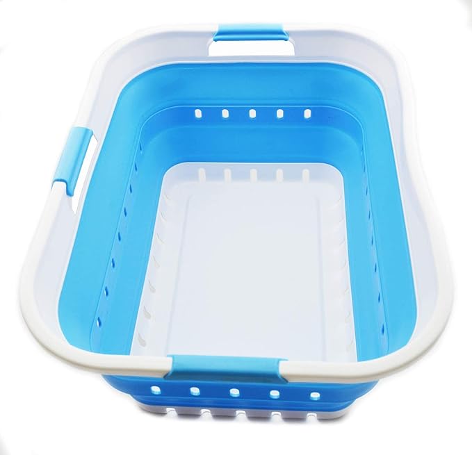 SAMMART 42L Collapsible Plastic Laundry Basket
