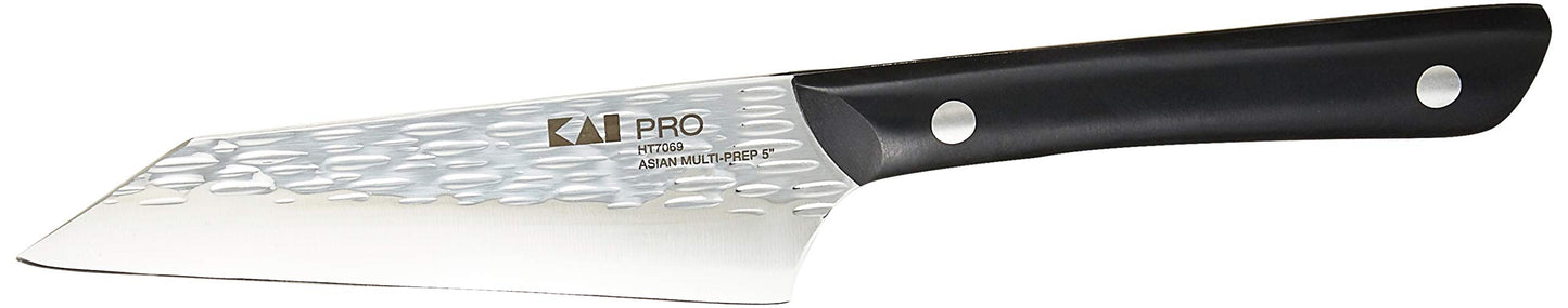 Kai PRO 6" Chef’s Knife, Hand Sharpened Kitchen Knife for Professional and Home Chefs, Japanese AUS6M Stainless Steel Blade, Full-Tang POM Handle, NSF Certified