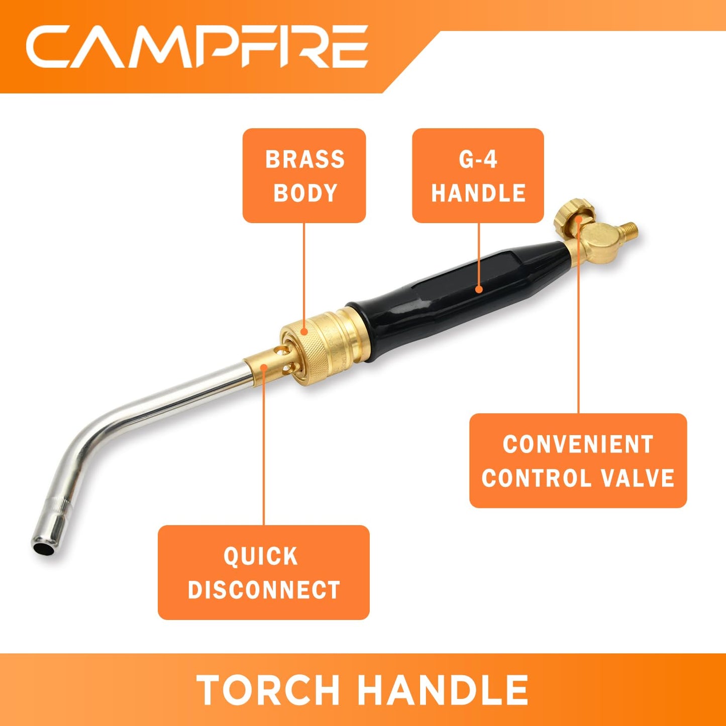 CAMPFIRE Air Acetylene Torch Kit With Tool Bag Turbotorch Kit, Fuel Gas Kit Professional Series