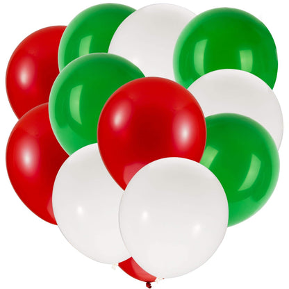 100PCS Christmas Balloons Garland Arch - MAQIHAN Xmas Red Green White Balloons Christmas Birthday Party Decorations Latex Balloons Globos Para Decoracion De Fiestas Tree Baloons Party Supplies 12 Inch