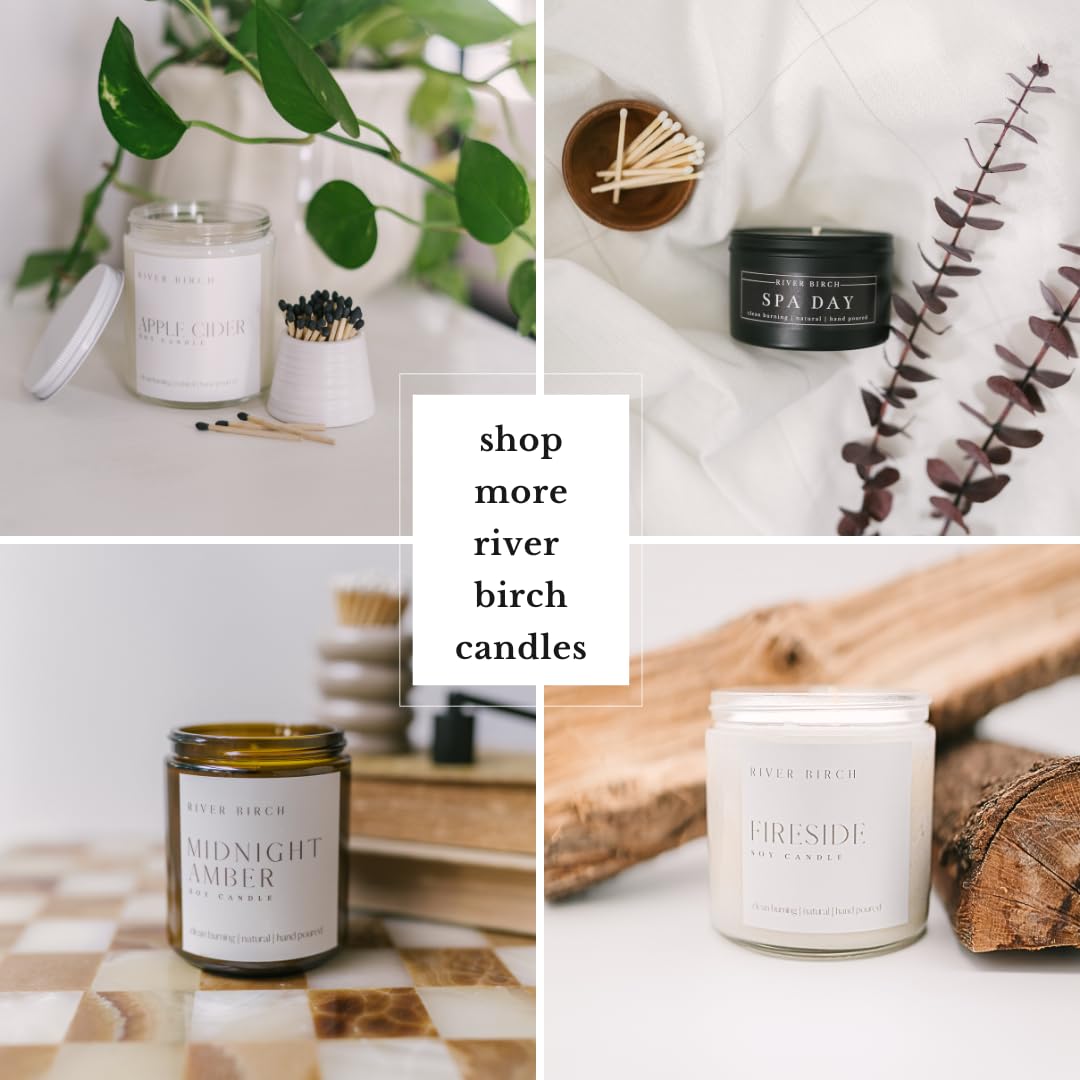 River Birch Candles Honey Vanilla Scented Candle | Premium, All-Natural, Non-Toxic, Soy Wax | 10oz 50 Hr Burn Time | Cozy Relaxing Gifts for Home