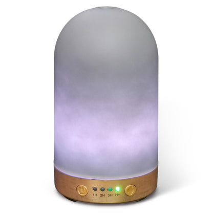 Earnest Living Essential Oil Diffuser White Ceramic Diffuser 100 ml Timers Night Lights and Auto Off Function Home Office Humidifier Aromatherapy Diffusers for Essential Oils