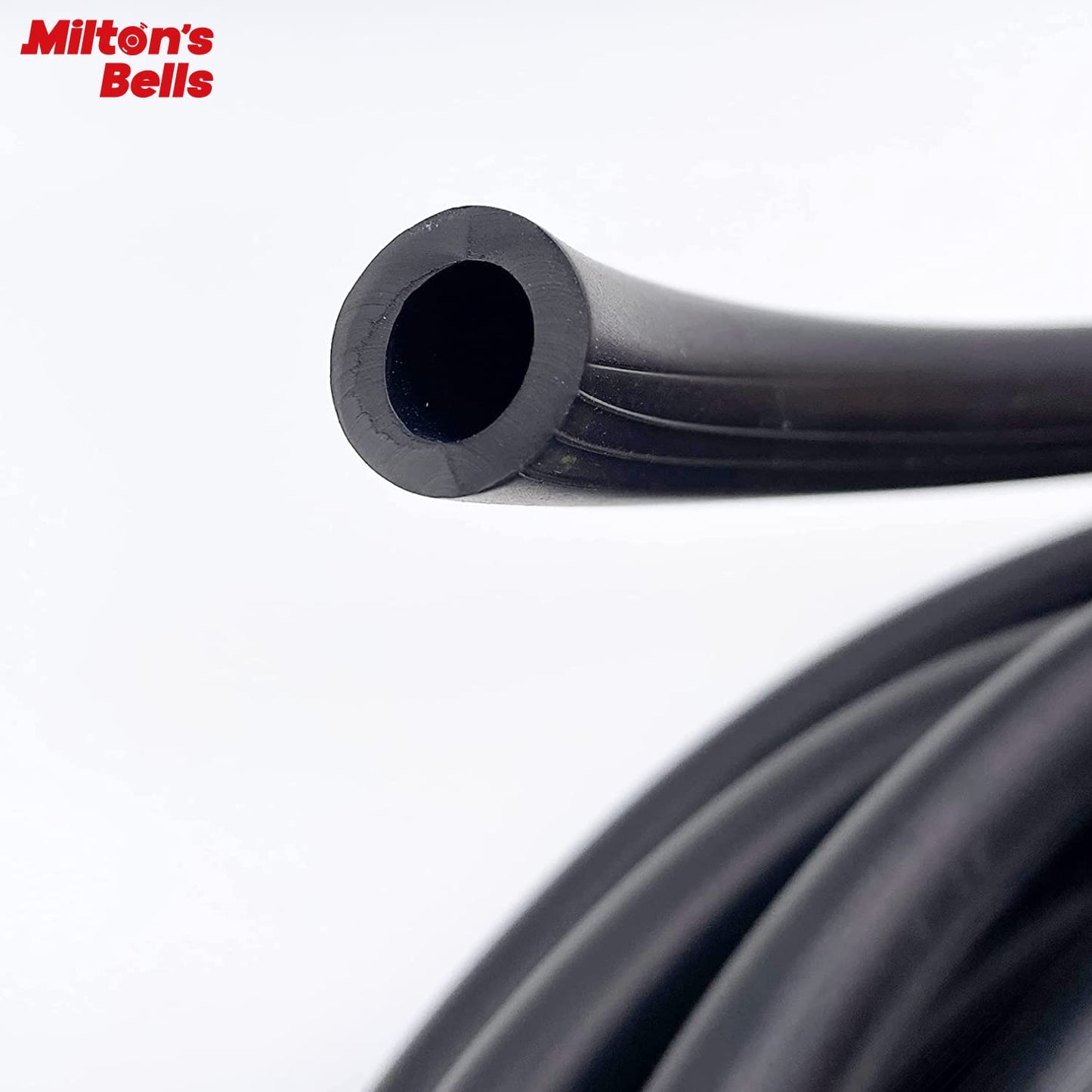 Milton’s Bells Red Original Driveway Bell Kit with 50' Signal Hose for Drive-Thru, Residential, or Industrial Driveway Alarms