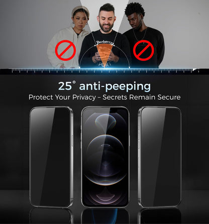 MAGIC JOHN 3rd Gen Upgraded for iPhone 16ProMax Privacy Screen Protector 6.9 Inch,25°Anti-Spy Screen,Shockproof Tempered Glass,Auto Dust-Removal,Bubble Free,Easy Installation,2 Pack