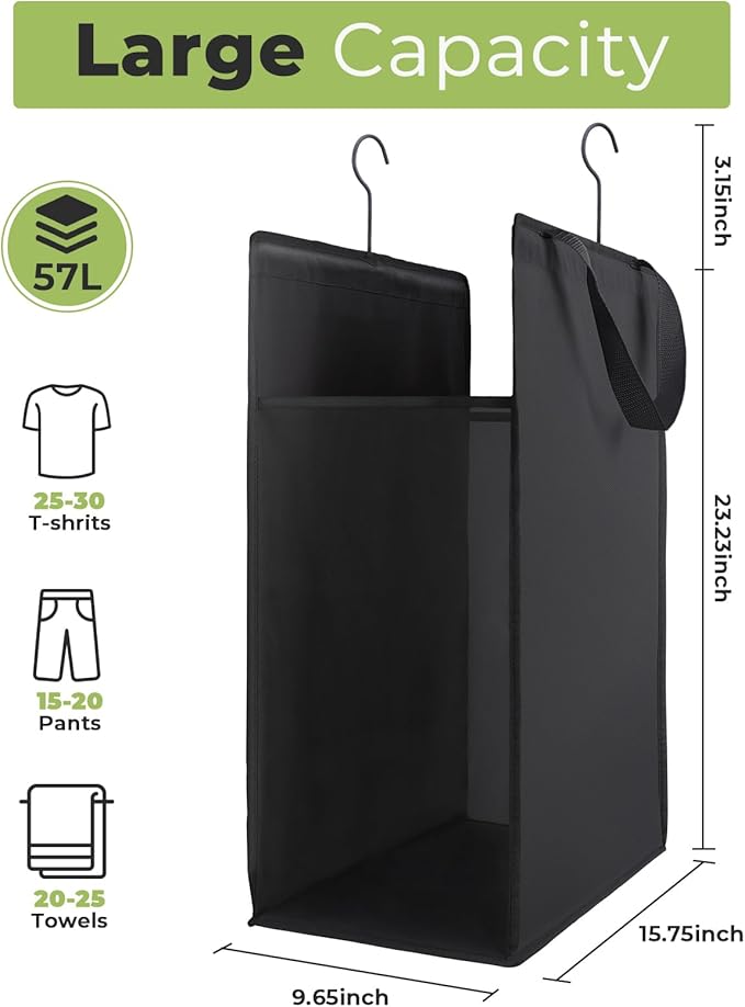 Fentec Hanging Laundry Hamper, Hanging Laundry Basket, Slim Laundry Hamper Bag