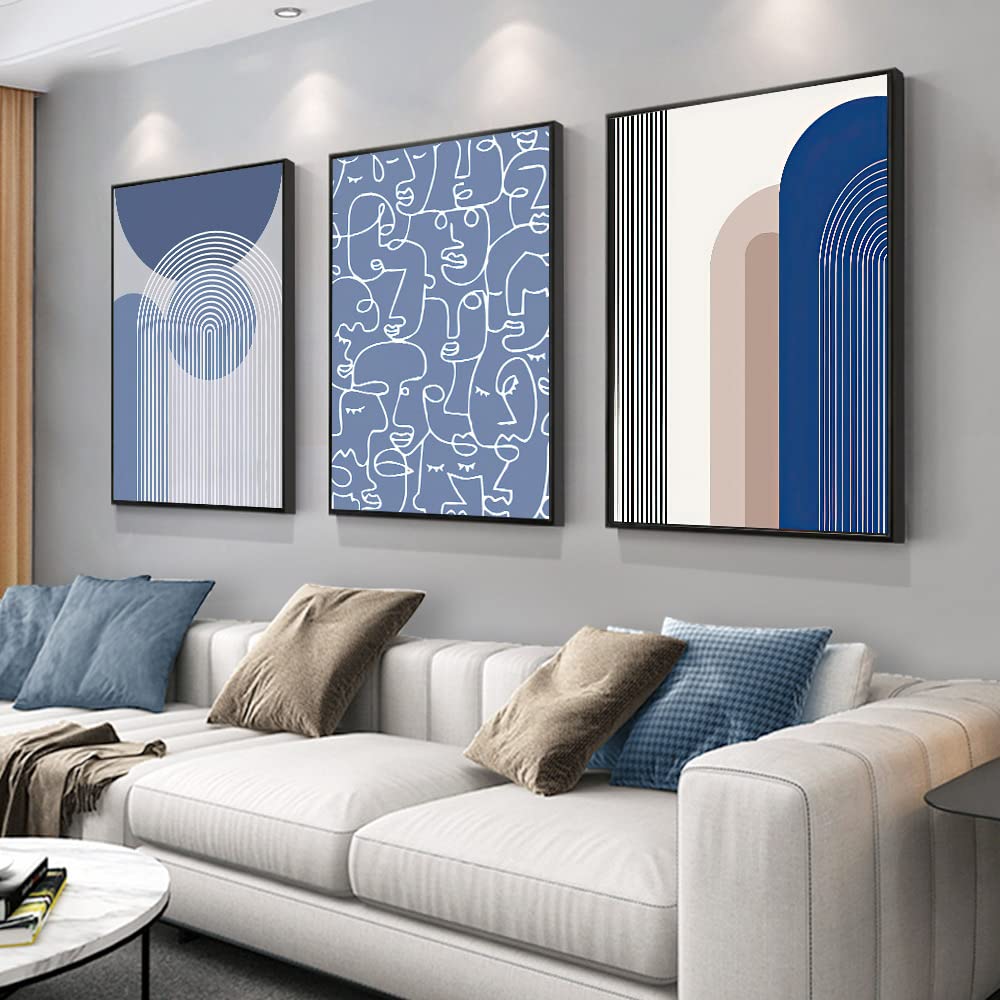 Wall Art, Framed Wall Art Set, Boho Oil Painting Photo Modern Posters Prints Ready to Decorate Hanging Living Room Bedroom Bathroom Office Home Wall Decor (Boho wall art, 16" X 24" X 3 pieces)