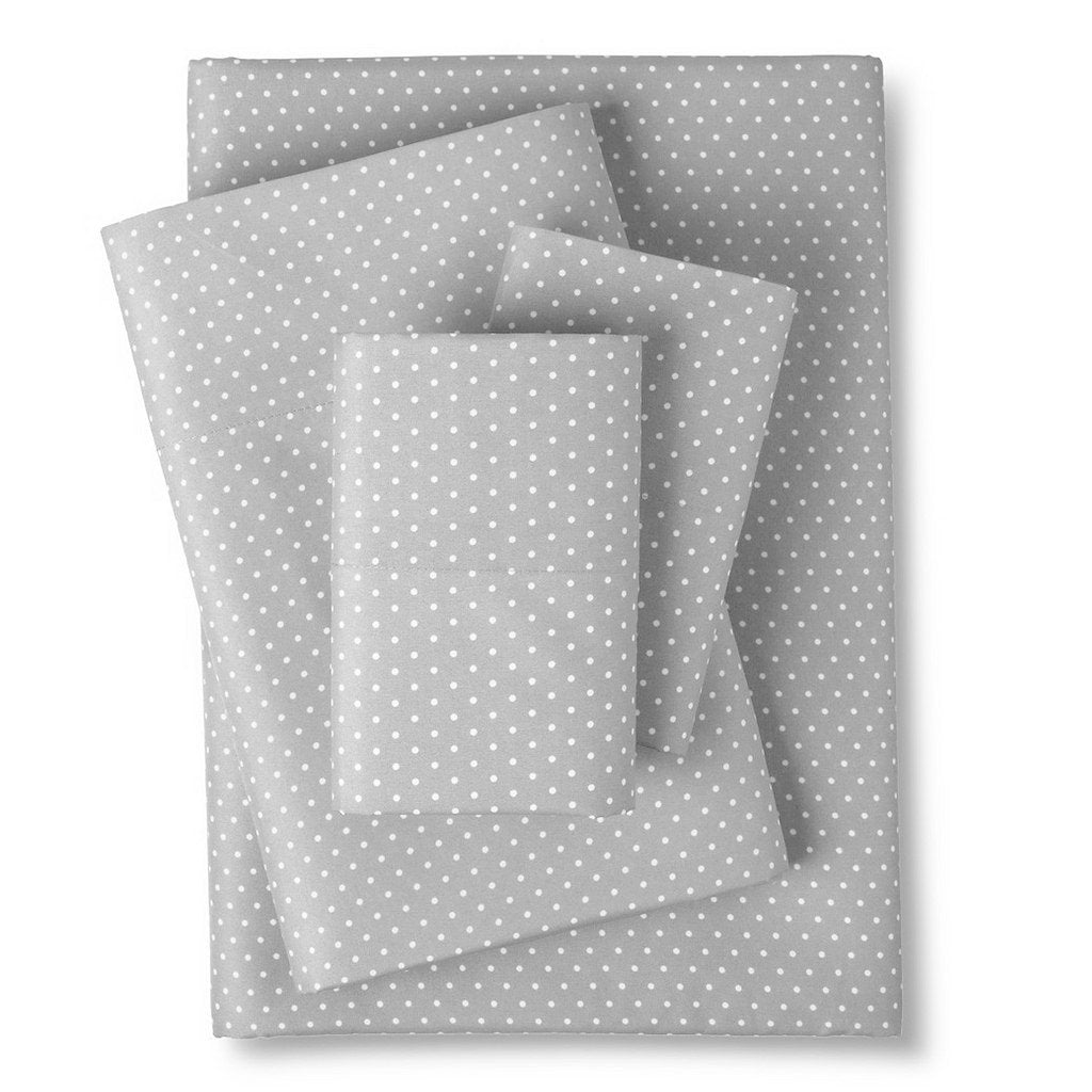 1500 Supreme Collection Queen Sheet Sets Polka Dot Gray - Luxury Hotel Bed Sheets and Pillowcase Set for Queen Mattress - Extra Soft, Elastic Corner Straps, Deep Pocket Sheets, Queen, Polka Dot Gray