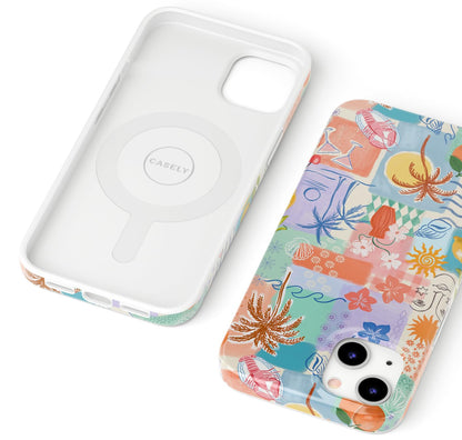 Casely iPhone 13 Case | Fit Check | Neutral Checkerboard | Compatible with MagSafe | Classic Ultra Slim Design