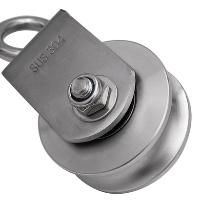 SHINICO Cable Pulley Wheel, Swivel Pulley Block, Stainless Steel, Bearing Inside, Heavy Duty, Loading 1760lb