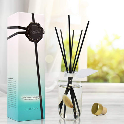 LOVSPA Reed Diffuser Set, Smoked Vanilla Scented Oil Diffuser with Sticks, Home Fragrance Accessories for Bathroom Shelf Decor, Aroma Diffusers for Home or Office Fall Decor, USA Made