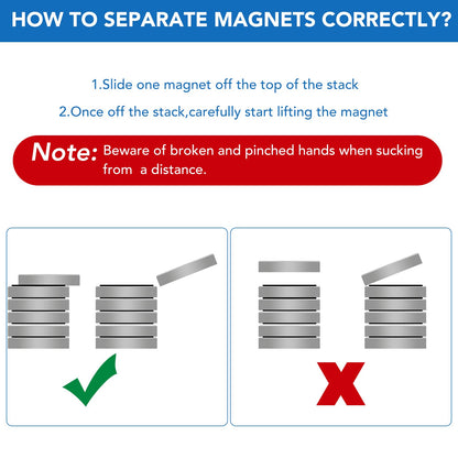 LOVIMAG Super Strong Neodymium Disc Magnets, Powerful Rare Earth Magnets with Double-Sided Adhesive for Fridge, DIY, Building, Scientific, Craft, and Office - 1.26 inch x 1/8 inch, Pack of 150