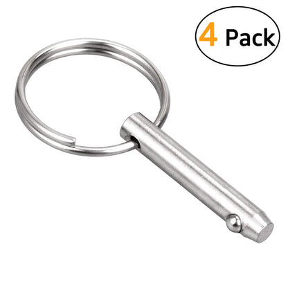 Quick Release Pin Bimini Top Pin Diameter 0.25 Inch, Total Length 2 Inch, Effective Length 1.5 Inch Full 316 Stainless Steel (4 Pieces)